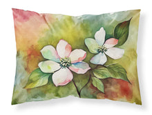 Load image into Gallery viewer, Virginia American Dogwood in Watercolor Fabric Standard Pillowcase – Artistic Decorative Front, White Back