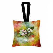 Load image into Gallery viewer, Virginia American Dogwood in Watercolor Hanging Square Fabric Ornament 3.5 × 3.5