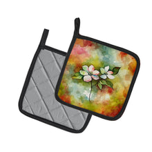 Load image into Gallery viewer, Virginia American Dogwood in Watercolor Pair of Pot Holders