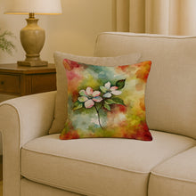 Load image into Gallery viewer, Virginia American Dogwood in Watercolor Throw Pillow