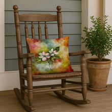Load image into Gallery viewer, Virginia American Dogwood in Watercolor Throw Pillow