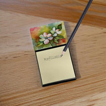 Load image into Gallery viewer, Virginia American Dogwood in Watercolor Sticky Note Holder- Refiilable Desk Accessory Note Pad