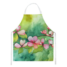 Load image into Gallery viewer, Virginia American Dogwood in Watercolor Apron – Artist-Designed Kitchen, BBQ &amp; Craft Apron