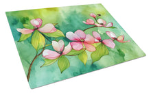 Load image into Gallery viewer, Virginia American Dogwood in Watercolor Glass Cutting Boards – Durable, Decorative Kitchen Art Large
