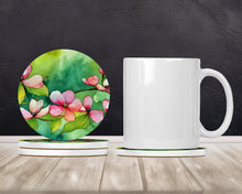 Load image into Gallery viewer, Virginia American Dogwood in Watercolor Large Sandstone Coasters Pack of 4