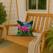 Load image into Gallery viewer, Washington Coast Rhododendrons in Watercolor Throw Pillow
