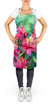 Load image into Gallery viewer, West Virginia Rhododendrons in Watercolor Apron – Artist-Designed Kitchen, BBQ &amp; Craft Apron