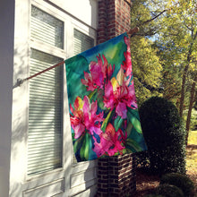 Load image into Gallery viewer, West Virginia Rhododendrons in Watercolor House Flag