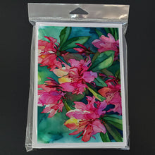 Load image into Gallery viewer, West Virginia Rhododendrons in Watercolor Greeting Cards -  Blank Note Cards – 8-Pack of Artist-Designed Cards with Envelopes