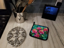 Load image into Gallery viewer, West Virginia Rhododendrons in Watercolor Pair of Pot Holders