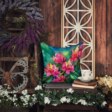 Load image into Gallery viewer, West Virginia Rhododendrons in Watercolor Throw Pillow