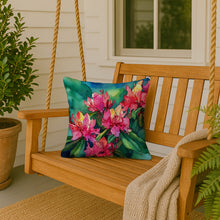 Load image into Gallery viewer, West Virginia Rhododendrons in Watercolor Throw Pillow