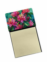 Load image into Gallery viewer, West Virginia Rhododendrons in Watercolor Sticky Note Holder- Refiilable Desk Accessory Note Pad
