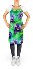 Load image into Gallery viewer, Wisconsin Wood Violets in Watercolor Apron – Artist-Designed Kitchen, BBQ &amp; Craft Apron