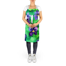 Load image into Gallery viewer, Wisconsin Wood Violets in Watercolor Apron – Artist-Designed Kitchen, BBQ &amp; Craft Apron