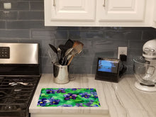 Load image into Gallery viewer, Wisconsin Wood Violets in Watercolor Glass Cutting Boards – Durable, Decorative Kitchen Art Large