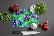 Load image into Gallery viewer, Wisconsin Wood Violets in Watercolor Glass Cutting Boards – Durable, Decorative Kitchen Art Large
