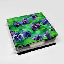 Load image into Gallery viewer, Wisconsin Wood Violets in Watercolor PU Leather Note Paper Holder