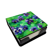 Load image into Gallery viewer, Wisconsin Wood Violets in Watercolor PU Leather Note Paper Holder