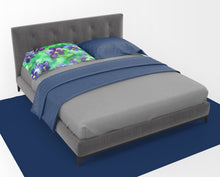 Load image into Gallery viewer, Wisconsin Wood Violets in Watercolor Fabric Standard Pillowcase – Artistic Decorative Front, White Back