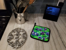 Load image into Gallery viewer, Wisconsin Wood Violets in Watercolor Pair of Pot Holders