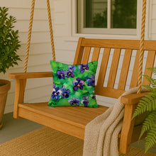 Load image into Gallery viewer, Wisconsin Wood Violets in Watercolor Throw Pillow