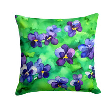 Load image into Gallery viewer, Wisconsin Wood Violets in Watercolor Throw Pillow