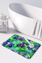 Load image into Gallery viewer, Wisconsin Wood Violets in Watercolor Memory Foam Kitchen Mat