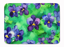 Load image into Gallery viewer, Wisconsin Wood Violets in Watercolor Memory Foam Kitchen Mat