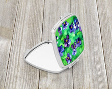 Load image into Gallery viewer, Wisconsin Wood Violets in Watercolor Compact Mirror