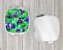 Load image into Gallery viewer, Wisconsin Wood Violets in Watercolor Compact Mirror
