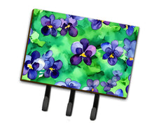 Load image into Gallery viewer, Wisconsin Wood Violets in Watercolor Leash or Key Holder