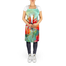 Load image into Gallery viewer, Wyoming Indian Paintbrush in Watercolor Apron – Artist-Designed Kitchen, BBQ &amp; Craft Apron