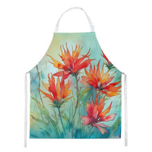 Load image into Gallery viewer, Wyoming Indian Paintbrush in Watercolor Apron – Artist-Designed Kitchen, BBQ &amp; Craft Apron