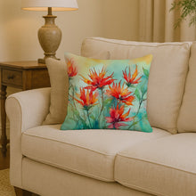 Load image into Gallery viewer, Wyoming Indian Paintbrush in Watercolor Throw Pillow