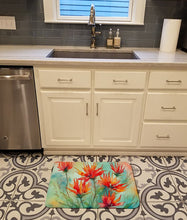 Load image into Gallery viewer, Wyoming Indian Paintbrush in Watercolor Memory Foam Kitchen Mat
