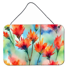 Load image into Gallery viewer, Wyoming Indian Paintbrush in Watercolor Wall or Door Hanging Prints