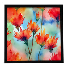 Load image into Gallery viewer, Wyoming Indian Paintbrush in Watercolor Framed Metal Print