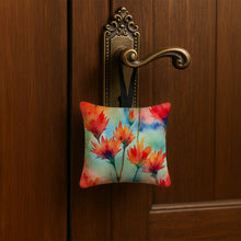 Load image into Gallery viewer, Wyoming Indian Paintbrush in Watercolor Hanging Square Fabric Ornament 3.5 × 3.5