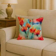 Load image into Gallery viewer, Wyoming Indian Paintbrush in Watercolor Throw Pillow