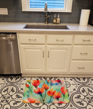 Load image into Gallery viewer, Wyoming Indian Paintbrush in Watercolor Memory Foam Kitchen Mat