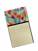 Load image into Gallery viewer, Wyoming Indian Paintbrush in Watercolor Sticky Note Holder- Refiilable Desk Accessory Note Pad