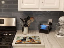 Load image into Gallery viewer, Affenpinscher Fall Kitchen Pumpkins Glass Cutting Boards – Durable, Decorative Kitchen Art Large