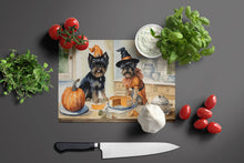 Load image into Gallery viewer, Affenpinscher Fall Kitchen Pumpkins Glass Cutting Boards – Durable, Decorative Kitchen Art Large
