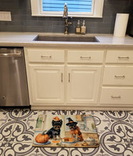 Load image into Gallery viewer, Affenpinscher Fall Kitchen Pumpkins Memory Foam Kitchen Mat