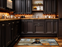 Load image into Gallery viewer, Airedale Terrier Fall Kitchen Pumpkins Runner Mat 28x58