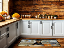 Load image into Gallery viewer, Airedale Terrier Fall Kitchen Pumpkins Runner Mat 28x58