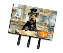 Load image into Gallery viewer, Airedale Terrier Fall Kitchen Pumpkins Leash or Key Holder