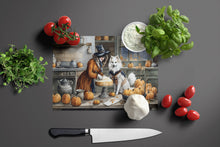 Load image into Gallery viewer, American Eskimo Fall Kitchen Pumpkins Glass Cutting Boards – Durable, Decorative Kitchen Art Large