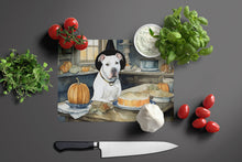 Load image into Gallery viewer, Pit Bull Terrier Fall Kitchen Pumpkins Glass Cutting Boards – Durable, Decorative Kitchen Art Large